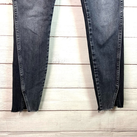 AMO Twist Two Tone Black Gray Dark & Stormy Ankle Jeans Size 28 - Picture 7 of 12